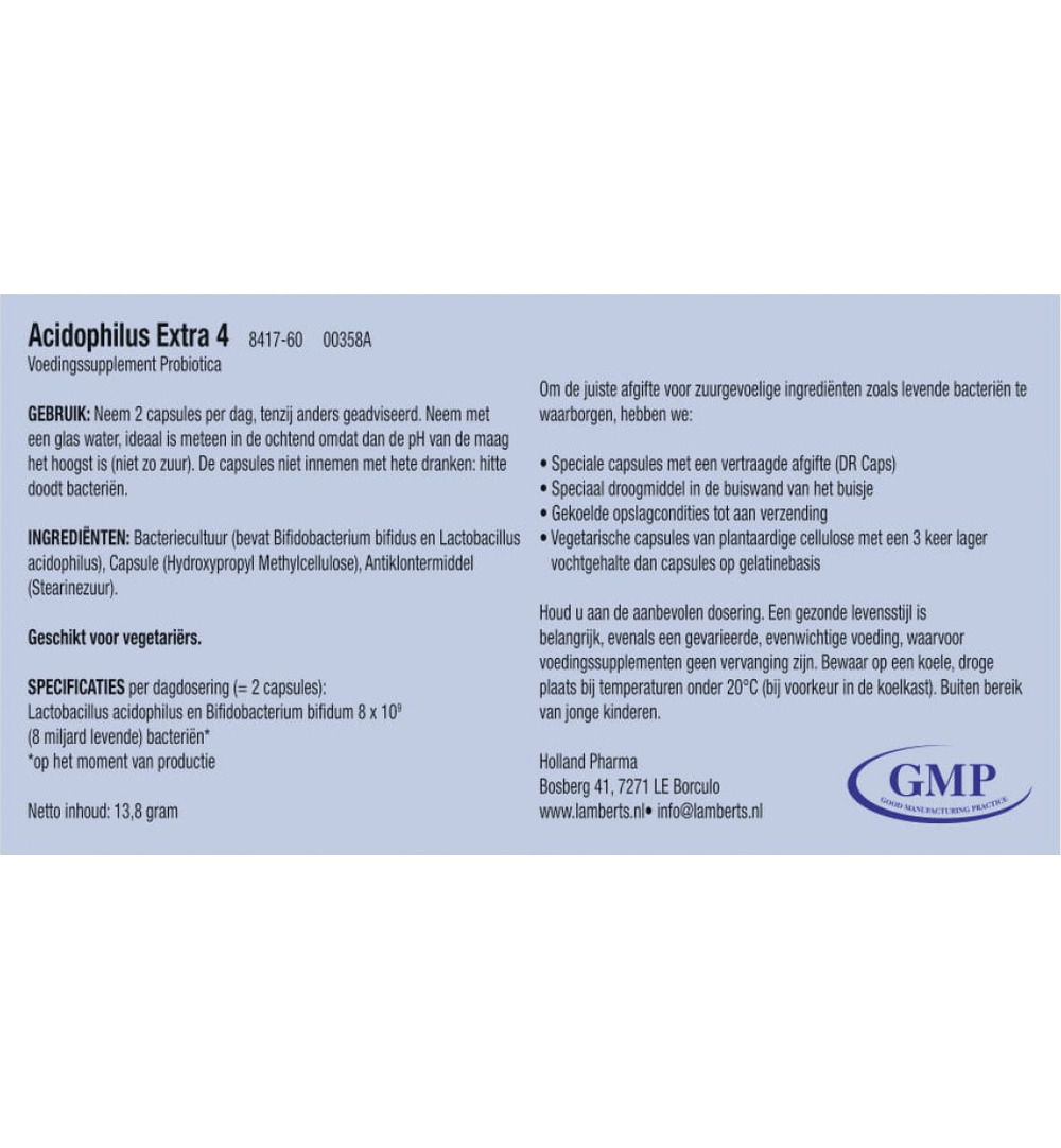Lamberts Acidophilus Extra 4 (60 capsules)