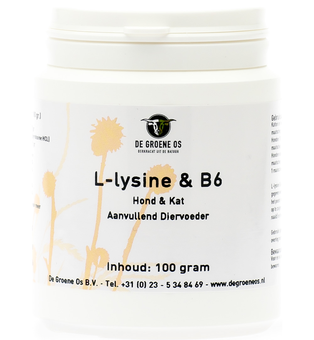 Degroene Os L-Lysine En Vitamine B6 Hond/Kat (100 gr)