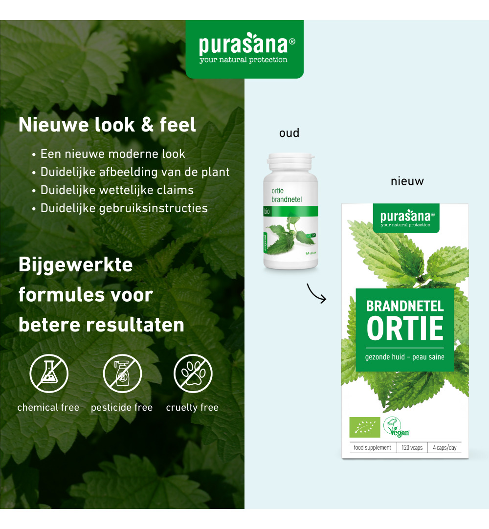 Purasana Brandnetel/Ortie Vegan Bio (120 vega capsules) - image 7