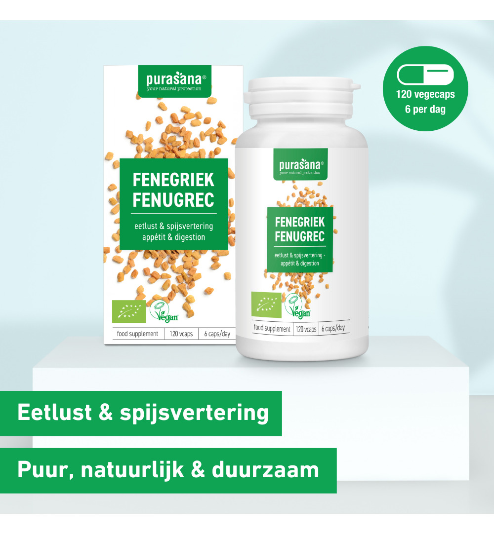 Purasana Fenegriek/Fenugrec Vegan Bio (120 vega capsules) - image 6