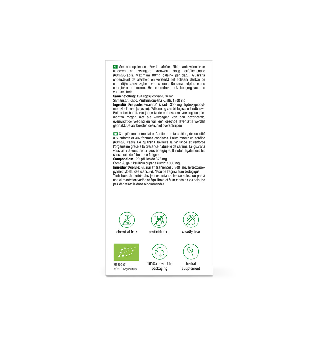 Purasana Guarana Vegan Bio (120 vega capsules) - image 2