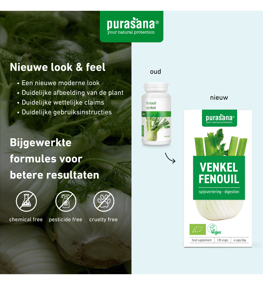 Purasana Venkel/Fenouil Vegan Bio (120 vega capsules) - image 7