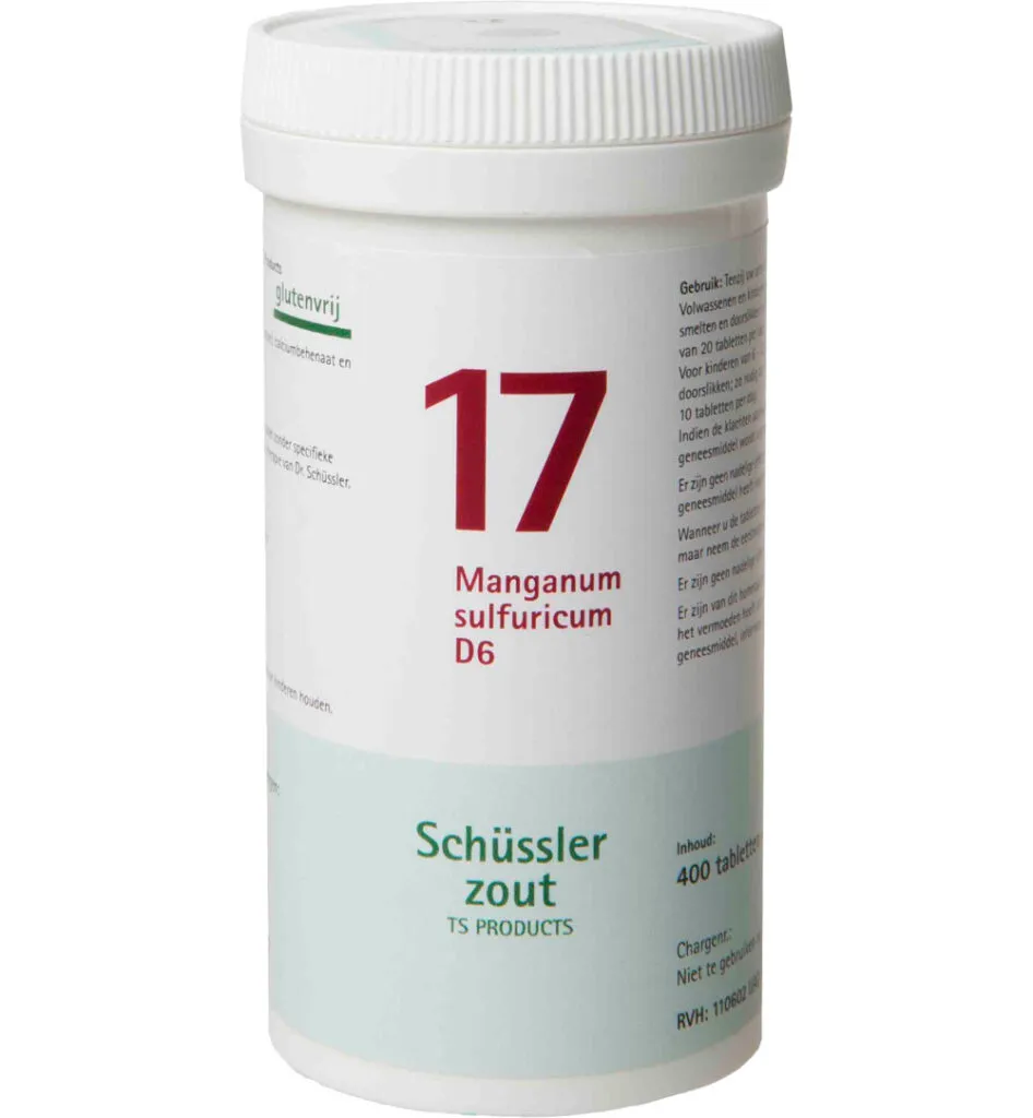 Pfluger Manganum sulfuricum 17 D6 Schussler (400 tabletten)