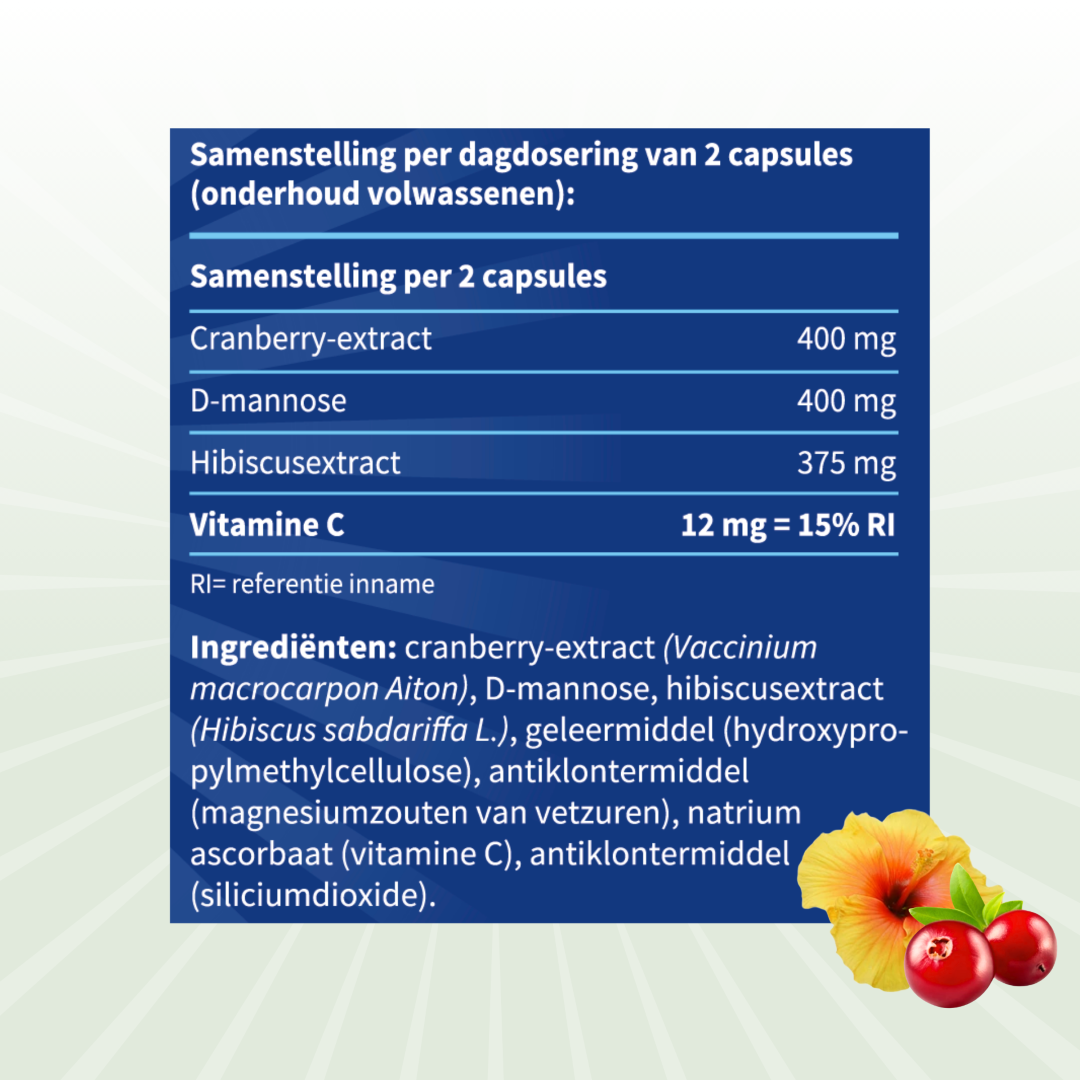 Blaseberry Cranberry, D-mannose & Hibiscus (100 capsules) - image 4