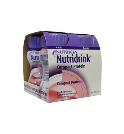 Nutridrink Compact Proteine Aardbei 125ml (4 stuks)
