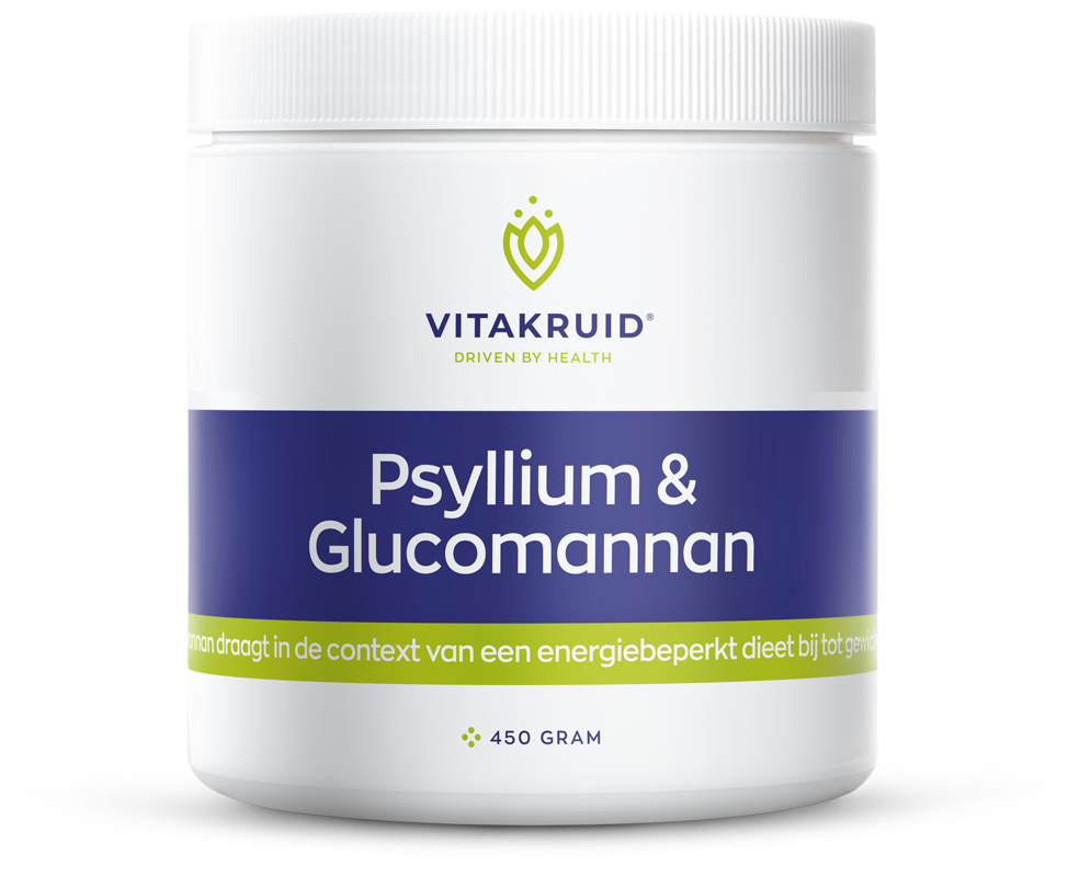 Vitakruid Psyllium 5000 Mg & Glucomannan 1000 Mg Vezels (450 gr)