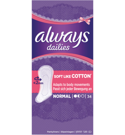 Always Dailies inlegkruisjes normaal (34 stuks)