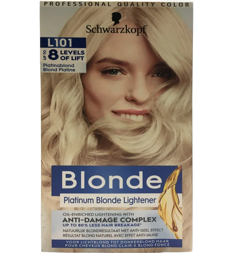 Schwarzkopf Blonde Haarverf Platinum Blond L101 (1 set)