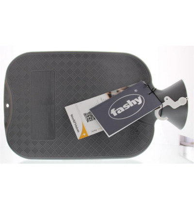 Fashy Kruik warmwater zak antraciet enkele ribbel (2000 ml)
