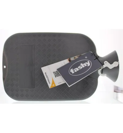 Fashy Kruik warmwater zak antraciet enkele ribbel (2000 ml)