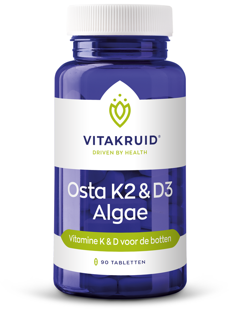 Vitakruid Osta K2 & D3 Algae Met Calcium & Magnesium (90 tabletten)