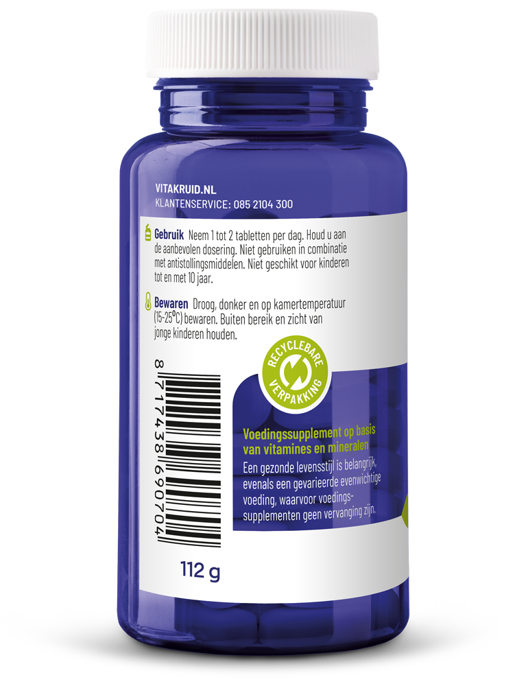 Vitakruid Osta K2 & D3 Algae Met Calcium & Magnesium (90 tabletten)