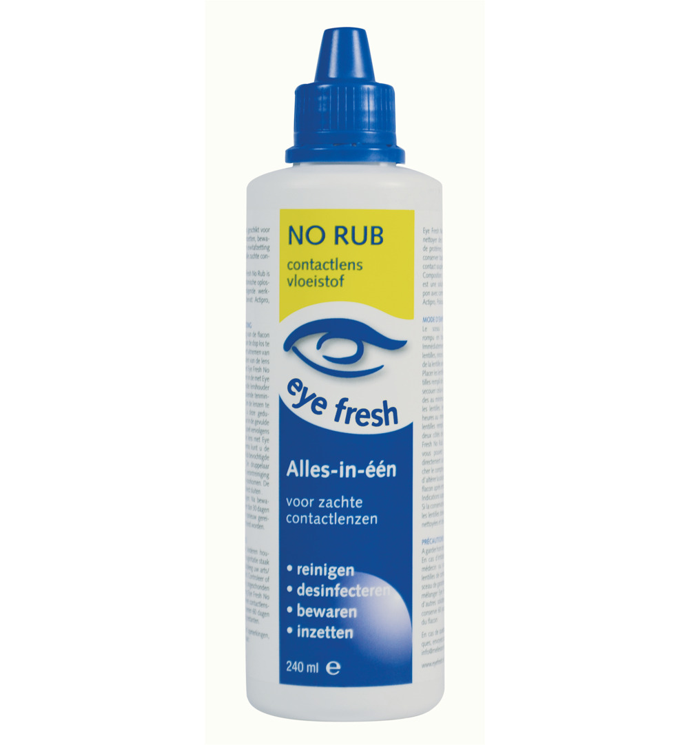 Eye Fresh No rub alles-in-1 vloeistof zachte lenzen (240 ml)