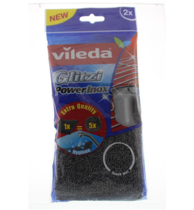 Vileda Glitzi Power Metalen Spons (2 stuks)