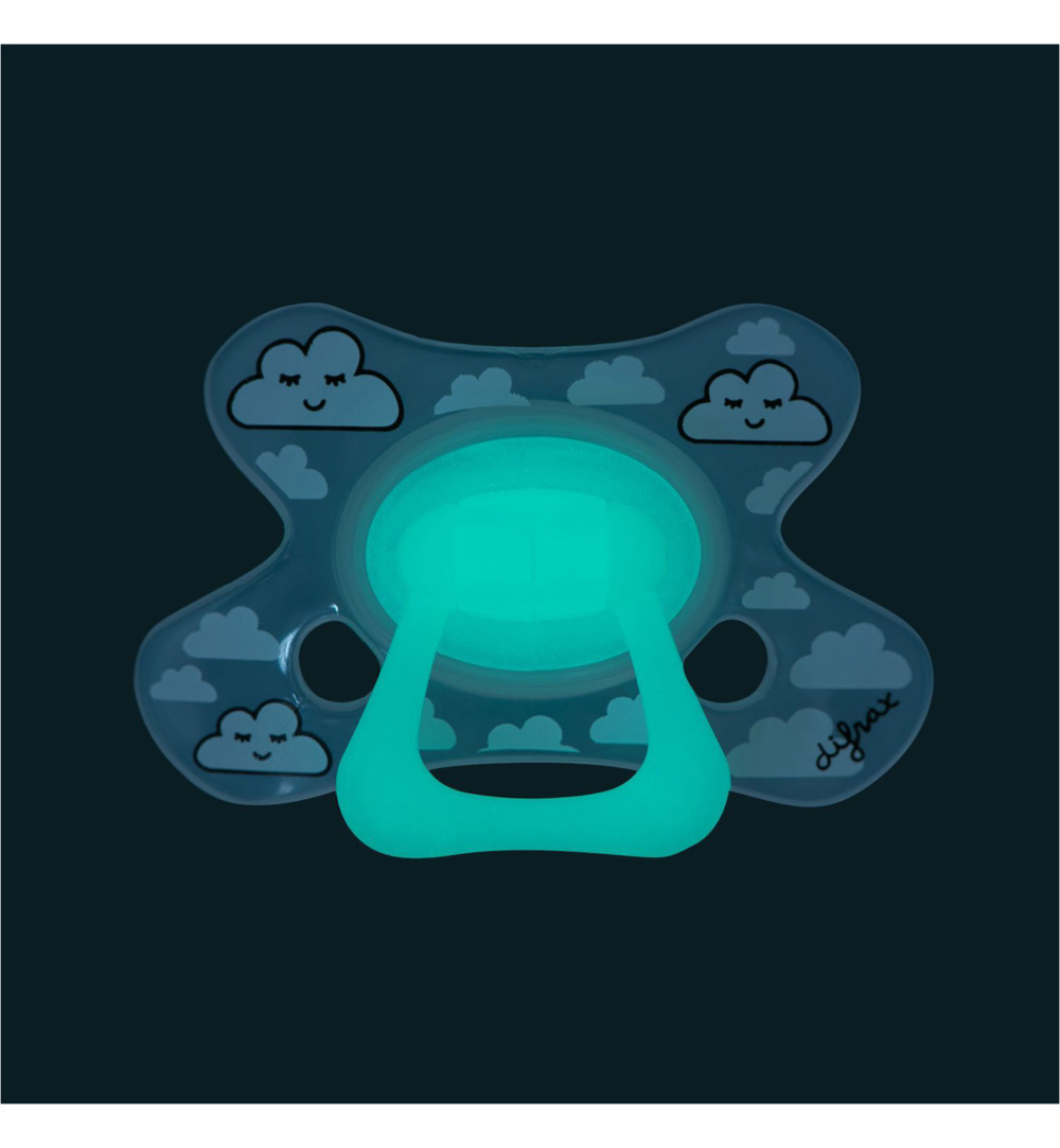 Difrax Fopspeen dental 18+ glow in the dark (1 stuk)