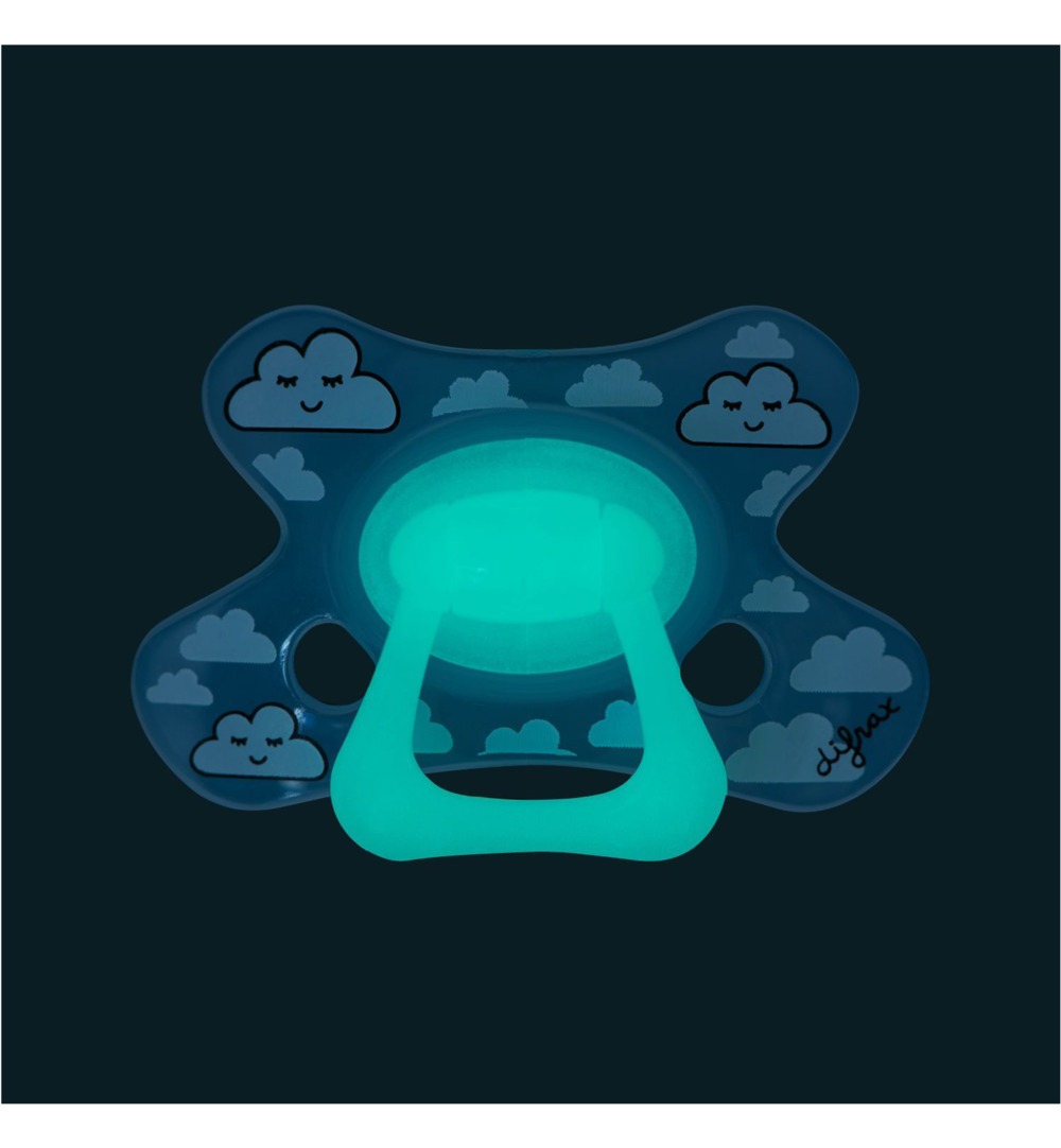 Difrax Fopspeen dental 12+ maanden glow in the dark (1 stuk)