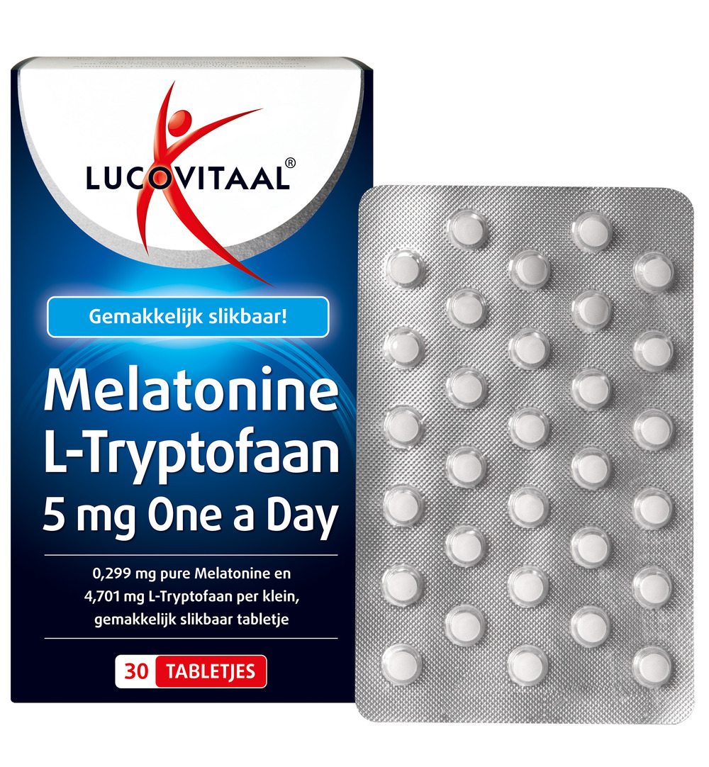 Lucovitaal Melatonine L-Tryptofaan 5Mg (30 tabletten) - image 2