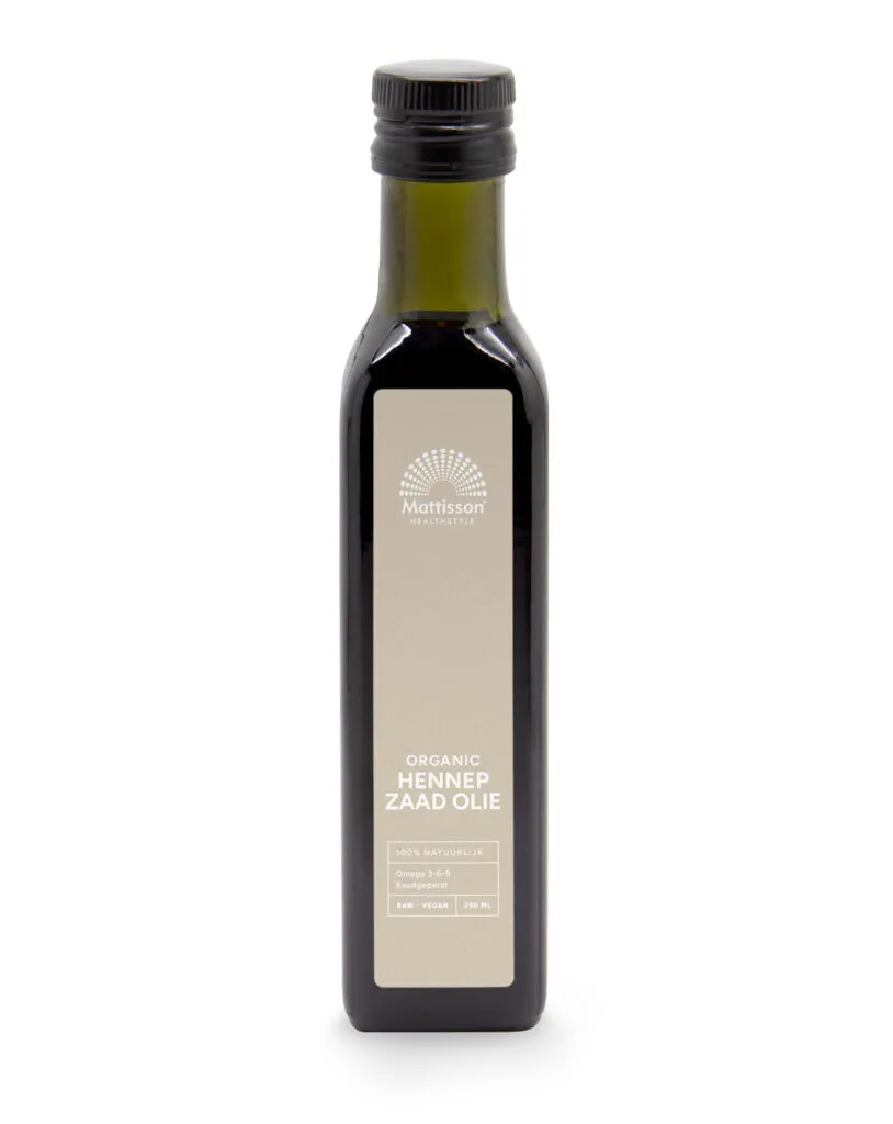 Mattisson Hennepzaadolie Raw Koudgeperst Bio (250 ml)