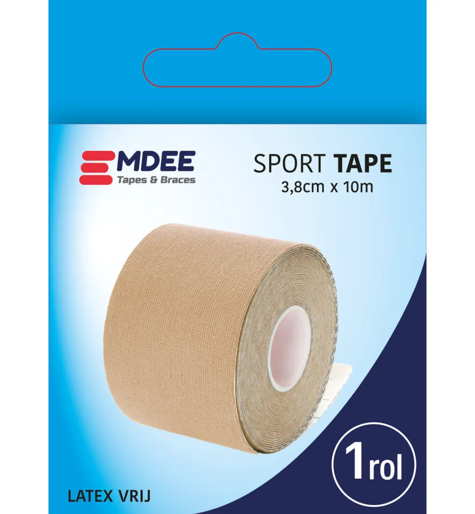 Emdee Sport Tape 3.8 Cm X 10M Huidkleur (1 stuk)