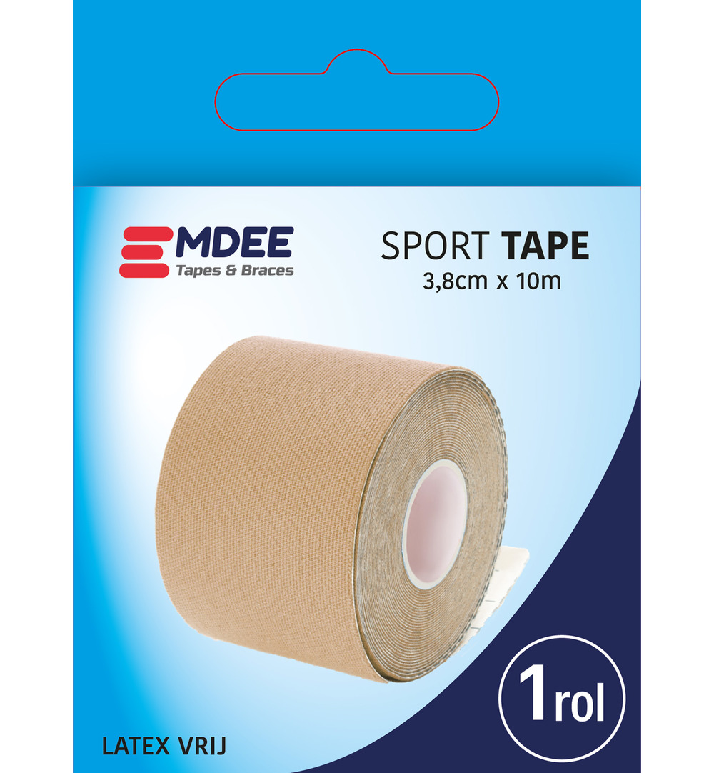 Emdee Sport Tape 3.8 Cm X 10M Huidkleur (1 stuk)
