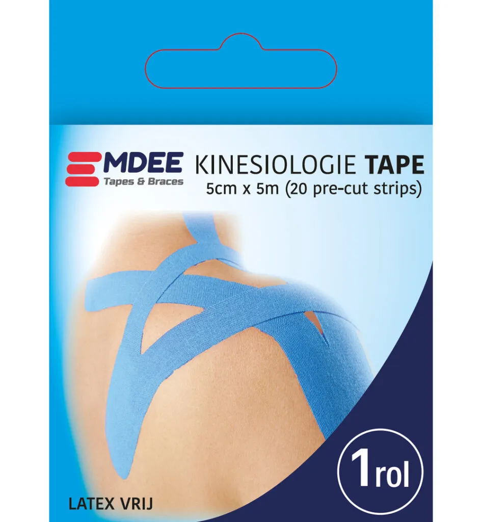 Emdee Kinesio tape blauw pre cut (1 rol)