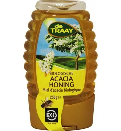 De Traay Acaciahoning Knijpfles Bio (250 gr)