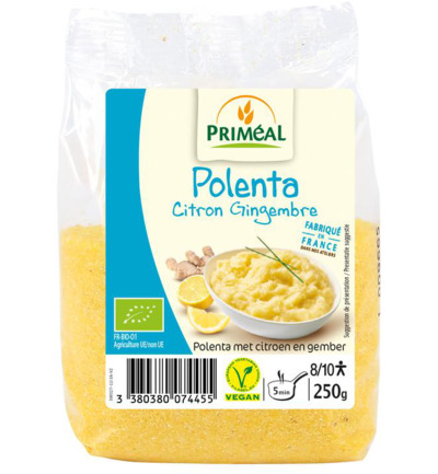 Priméal Polenta Citroen Gember Bio (250 gr)