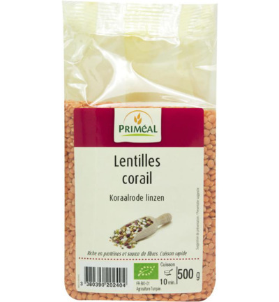 Priméal Linzen Rood Bio (500 gr)