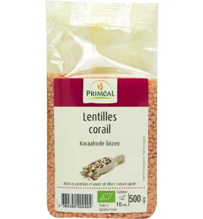 Priméal Linzen Rood Bio (500 gr)