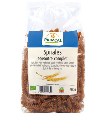 Priméal Spelt Spiralen Volkoren Bio (500 gr)