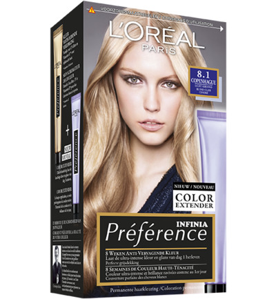 L'Oréal Preference 8.1 Copenahague Licht Asblond (1 set)