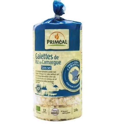Priméal Rice Cakes Camargue Zonder Zout Bio (130 gr)