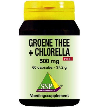 Snpgroene thee chlorella 500 mg puur (60 capsules)