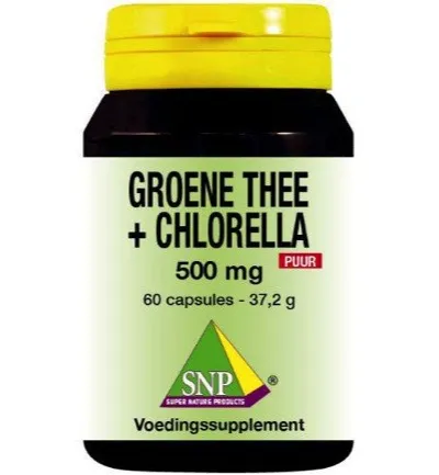 Snpgroene thee chlorella 500 mg puur (60 capsules)