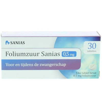 Sanias Foliumzuur 0.5mg (30 tabletten)