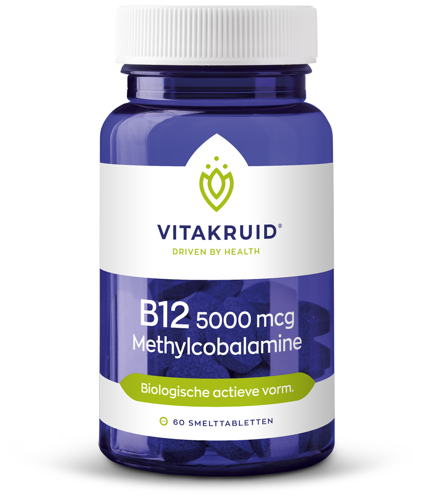 Vitakruid B12 5000 Mcg Actief Methylcobalamine Vitamine (60 tabletten)