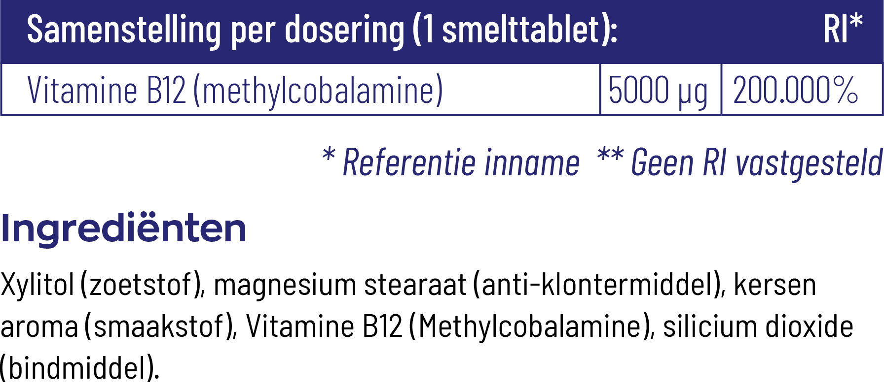 Vitakruid B12 5000 Mcg Actief Methylcobalamine Vitamine (60 tabletten) - image 4