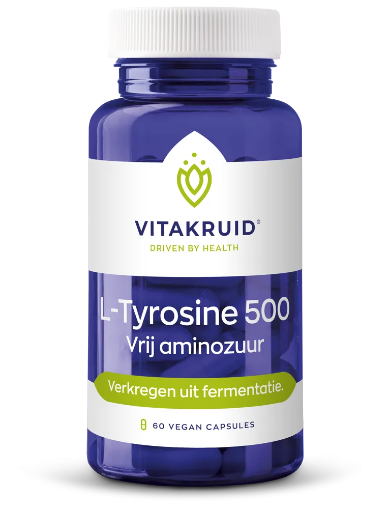 Vitakruid L-Tyrosine 500Mg Uit Fermentatie (60 vega capsules)