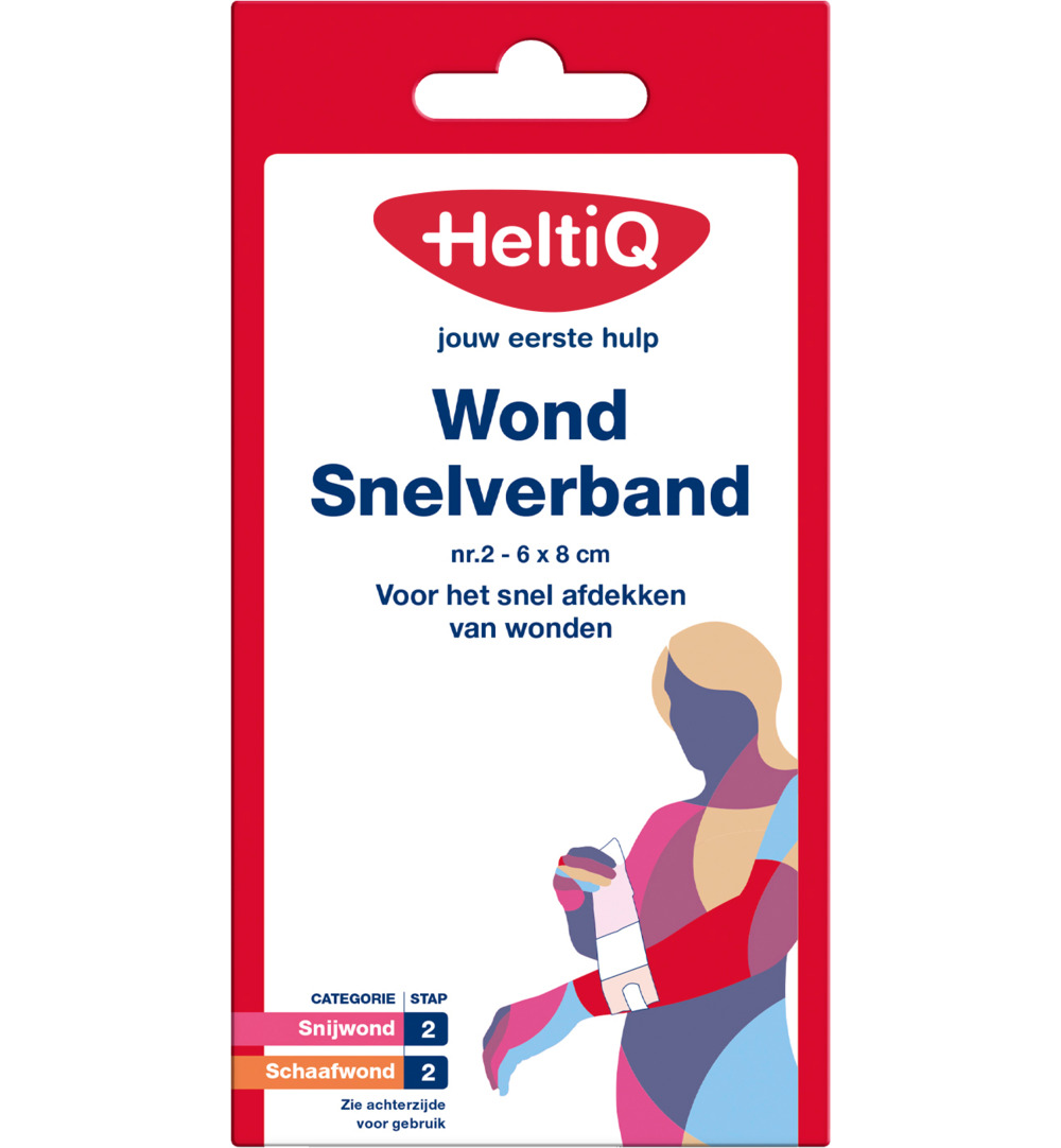HeltiQ Wondsnelverband nr.2 6 x 8 cm (1 stuk)