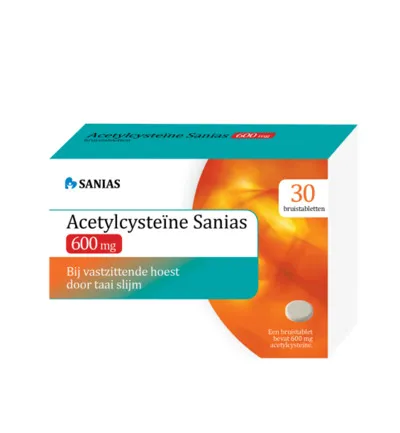 Sanias Acetylcysteine 600mg (30 bruistabletten)