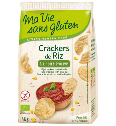 Ma Vie Sans Gluten Rijstcrackers Met Olijfolie Glutenvrij Bio (40 gr)