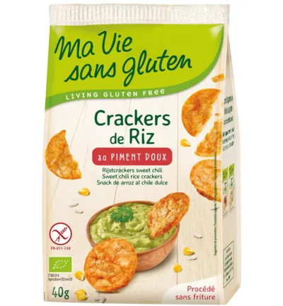 Ma Vie Sans Gluten Rijstcrackers Sweet Chili Glutenvrij Bio (40 gr)
