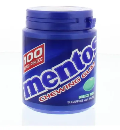 Mentos Gum breeze mint (100 stuks)