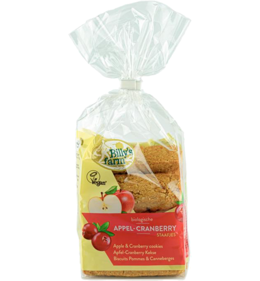 Billy's Farm Appel cranberry staafjes bio (175 gr)
