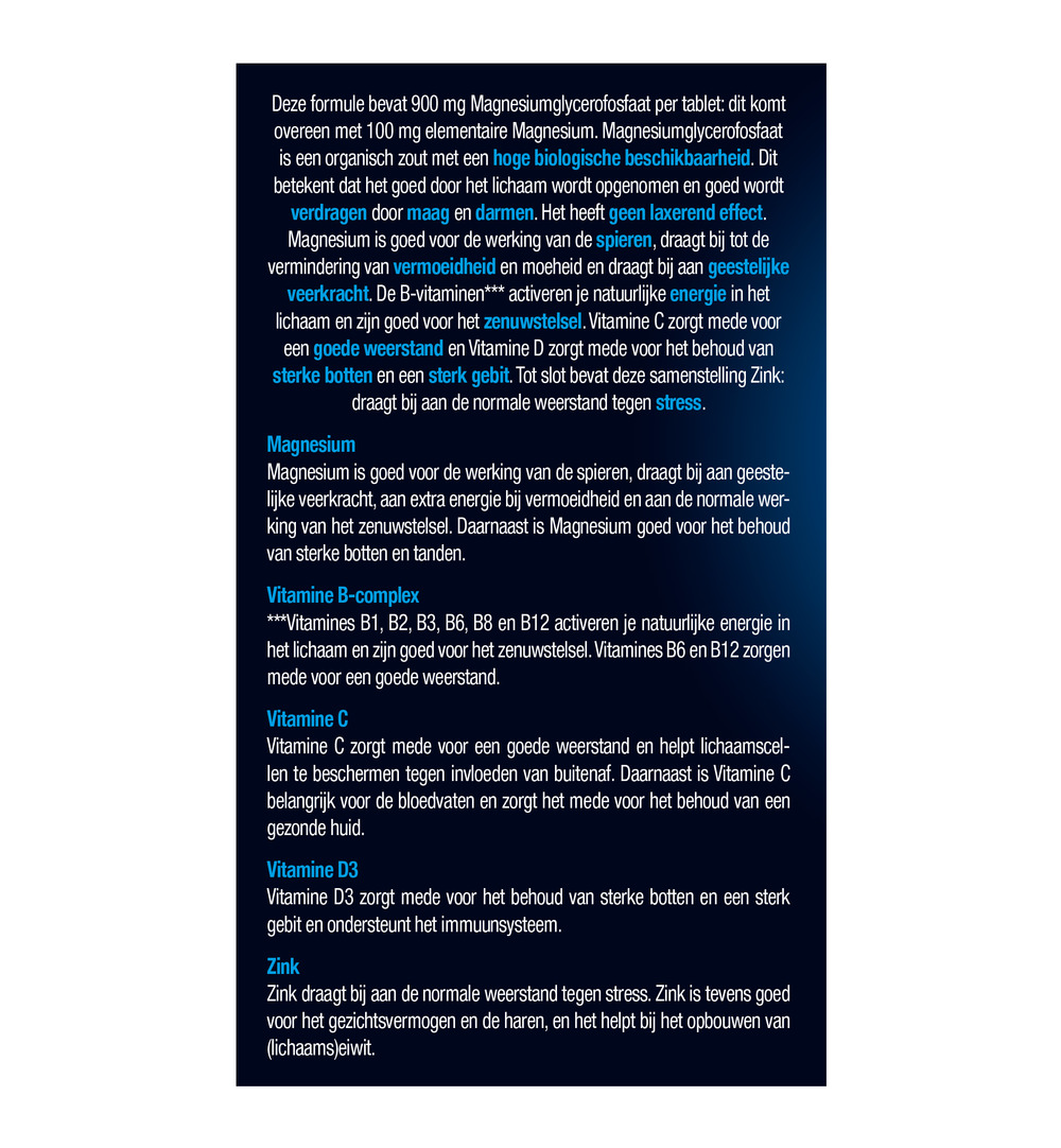 Lucovitaal Magnesium Spanning, Stress & Vermoeidheid (45 tabletten) - image 5