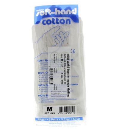 Softhand Verbandhandschoen soft cotton M 12 (5 paar)