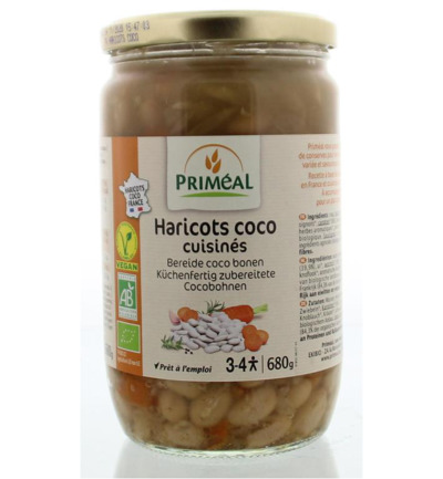 Priméal Bereide Witte Coco Bonen Bio (680 gr)