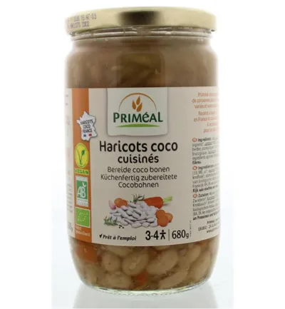 Priméal Bereide Witte Coco Bonen Bio (680 gr)