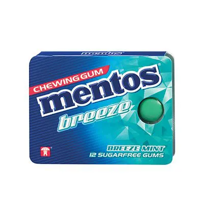 Mentos Gum breeze mint (12 stuks)