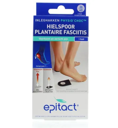 Epitact Hielspoor inleghakken met physio choc maat 36/40 (2 stuks)